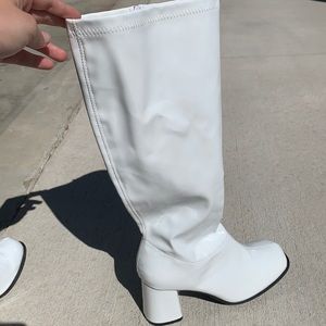 Women’s White Go-Go Boot